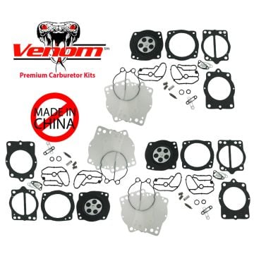 3 Pack Triple Kawasaki Keihin Carburetor Rebuild Repair Kit 900 1100 ZXi STX